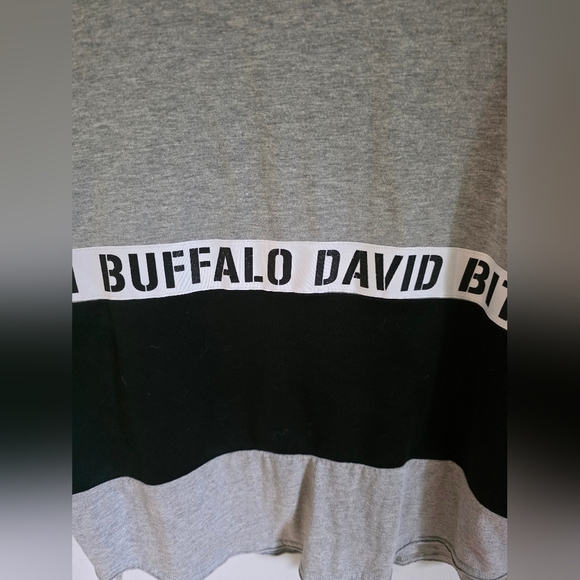 Buffalo David Bitton Gray and Black Logo Long Sleeve Tee - Picture 2 of 6